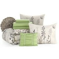thumbnail image 2 of Nanshing Senna 10-Piece Botanical Comforter Set, Green/White, Queen, 2 of 5