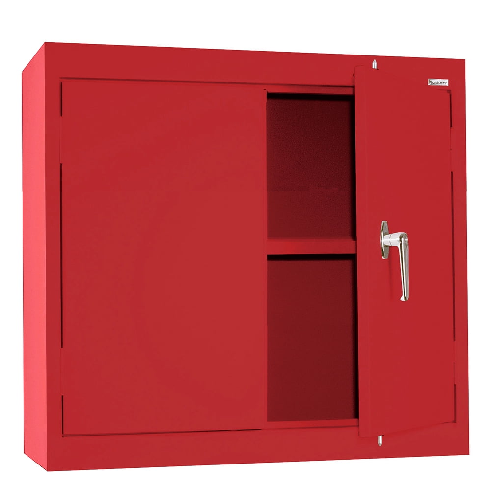 Sandusky 22-Gauge Welded Steel Wall Mounted Garage Storage Cabinet, Red