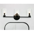 thumbnail image 2 of Robert Stevenson Lighting Berkley - Metal and Glass 3-Light Vanity Light, Matte Black, 2 of 5