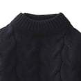 thumbnail image 7 of WQNVRNR Girls Fall Winter Sweater Cable Knit Soft Loose Mock Neck Long Sleeve Knit Pullover Black 8 Years, 7 of 7