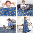 thumbnail image 5 of Construction Blanket for Boys Girls Soft Flannel Lightweight Cartoon Cars Trucks Throw Blanket Birthday Gifts Vehicles Kids Baby Plush Blanket for Couch,Bed,School Blanket,Travel Blanket(50"x60"), 5 of 8