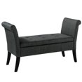 thumbnail image 1 of CorLiving Antonio Scrolled Fabric Storage Bench, 1 of 4