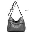 thumbnail image 2 of Woman PU Crossbody Bag Storage Casual Shoulder Large Capacity Tote Handbag Organizers Female Fashion Portable Messenger Bags Gray, 2 of 8