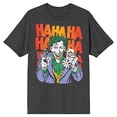 thumbnail image 6 of Joker Laughing Portrait Men's Charcoal Heather T-Shirt-XL, 6 of 7