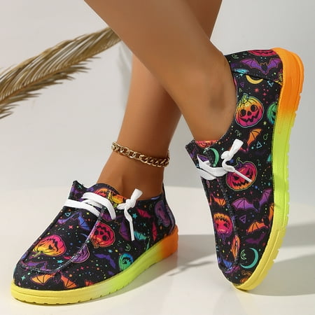 Loafers Shoes for Women Lightweight Soft Slip On Loafers Comfortable Walking Flats Shoes Casual Low Top Canva Shoe
