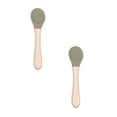 thumbnail image 1 of Oleegame 2PC Stainless Steel Cutlery Set Feeding Complementary Food Spoon Baby Food Grade Silicone Soft Spoon Children Learn To Eat Training Tableware Baby Spoon Green, 1 of 4