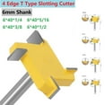 6mm Shank Flush Trim Router Bit for Carpentry, Straight Edge Slotting