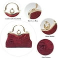 thumbnail image 4 of LZCKDPX Women Evening Bag Floral Embroidery Clutch Bag Vintage Handbag Bridal Wedding Purse Elegant Shoulder Bag,Wine Red,bag, 4 of 7