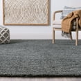 thumbnail image 6 of Bliss Rugs Transitional Solid Color 7'10'' Round Gray Polypropylene Indoor Area Rug, 7'10'' Round, 6 of 8