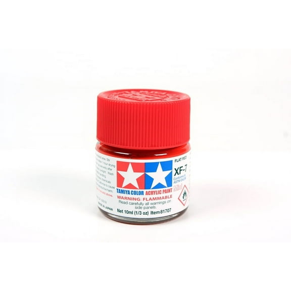 Tamiya 81707 Mini Acrylic XF-7 Flat Red - 10ml