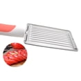 thumbnail image 4 of Bewildely Cortador de tomate de acero inoxidable, herramienta antideslizante para cortar verduras con orificio para colgar, utensilio de cocina para el Cocina y Comedor Bewildely HA0925-00B, 4 of 6