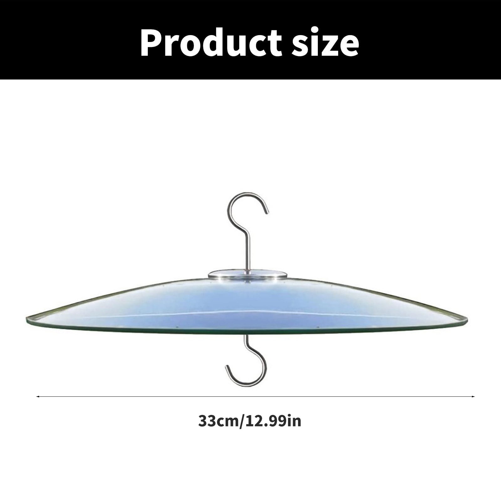 Clear Bird Feeders Dome Covers with Iron Hook Weatherproof Bird Feeders Rain Covers for Outdoor Garden Yard Patios