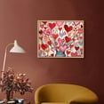 thumbnail image 2 of COMIO 16x12in / 20x16in Valentines Day Vase Heart Balloon Wall Art with Wooden Frame Decoration 20x16in, 2 of 4