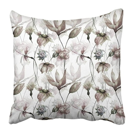 Erehome Abstract Floral Watercolor Bloom Blossom Branch Daisy Dandelion Drawing Flower Pillow Case Cushion Cover 20x20 Inch Walmart Canada