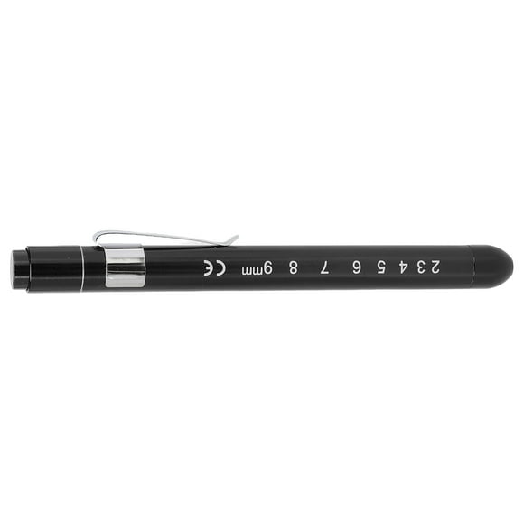 Lámpara de inspección médica portátil de aleación de aluminio con luz LED amarilla para enfermeras y médicos, color negro