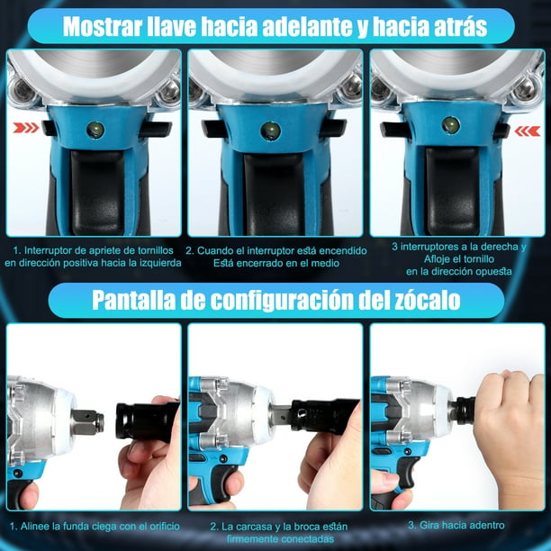 Llave De Impacto Inalámbrica ZISTEL 1/2" De 21V, Sin Escobillas, 520Nm, Con Batería Y Maletín
