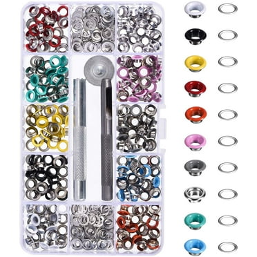 WSNIJFU 3/16 inch, 5 mm inside diameter Copper Metal Grommet, Multicolor 300 Piece