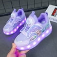 thumbnail image 5 of Roller Shoes with Wheels for Boys Girls Kids Skates Sneakers LED Light Up Rechargeable Sport Sneaker for Girls, 5 of 14