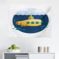 thumbnail image 1 of Yellow Submarine Tapestry, Nautical Theme a Submarine Surrounded by Fish and Sea Grass Print, Fabric Wall Hanging Decor for Bedroom Living Room Dorm, 2 Sizes, Blue and Yellow, by Ambesonne, 1 of 1