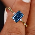 thumbnail image 4 of K-KED Pretty 18k Yellow Gold Plated Cubic Zirconia Rings Wedding Delicate Jewelry Size 5-12-Blue-5-1#, 4 of 6