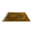 thumbnail image 2 of Ahgly Company Machine Washable Indoor Rectangle Medallion Yellow Traditional Area Rugs, 2' x 3', 2 of 4