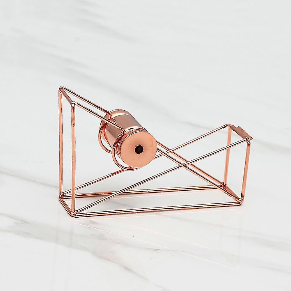 Rose Gold Hollow Tape Cutter Washi Storage Organizer Stationery Office Supplies 