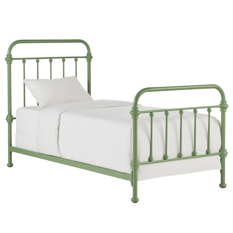 Weston Home Nottingham Twin Size Metal Spindle Bed Frame in Meadow