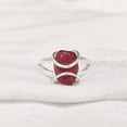 thumbnail image 2 of Natural Ruby Ring, Rough Ruby Gemstone Ring, July Birthstone, Wire Band, 925 Sterling Silver, Womens Ring, Christmas, Thanksgiving, Handmade, Statement Jewelry, Raw Gemstone Jewelry, 2 of 6