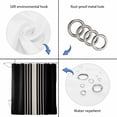 thumbnail image 5 of Black Beige Striped Waterproof Fabric Shower Curtain,Modern Farmhouse Retro Lines Waterproof Fabric Shower Curtain for Bathroom Curtains Bathtubs Hotel Shower Curtains with 12 Hooks Small 36x78in, 5 of 8