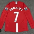 thumbnail image 3 of Uniformes 07/08 Manchester United home Camiseta de Manga Larga Manga corta Uniforme de Fútbol Nostálgico Clásico retro Ronaldo No.7 Rojo, 3 of 4