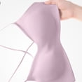 thumbnail image 4 of Lumtrix Seamless V-Neck Women Sports Bras Thin Straps Cross Back Wireless Workout Yoga Bras For Small Chests Pink 32, 4 of 4