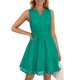 thumbnail image 1 of Vestido de verano ZESICA sin mangas con cuello en V y ojales, color verde, talla L, 1 of 7