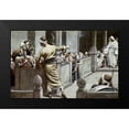 thumbnail image 2 of Tissot, James 14x10 Black Modern Framed Museum Art Print Titled - Blind Man Tells His Story To The Jews, 2 of 5