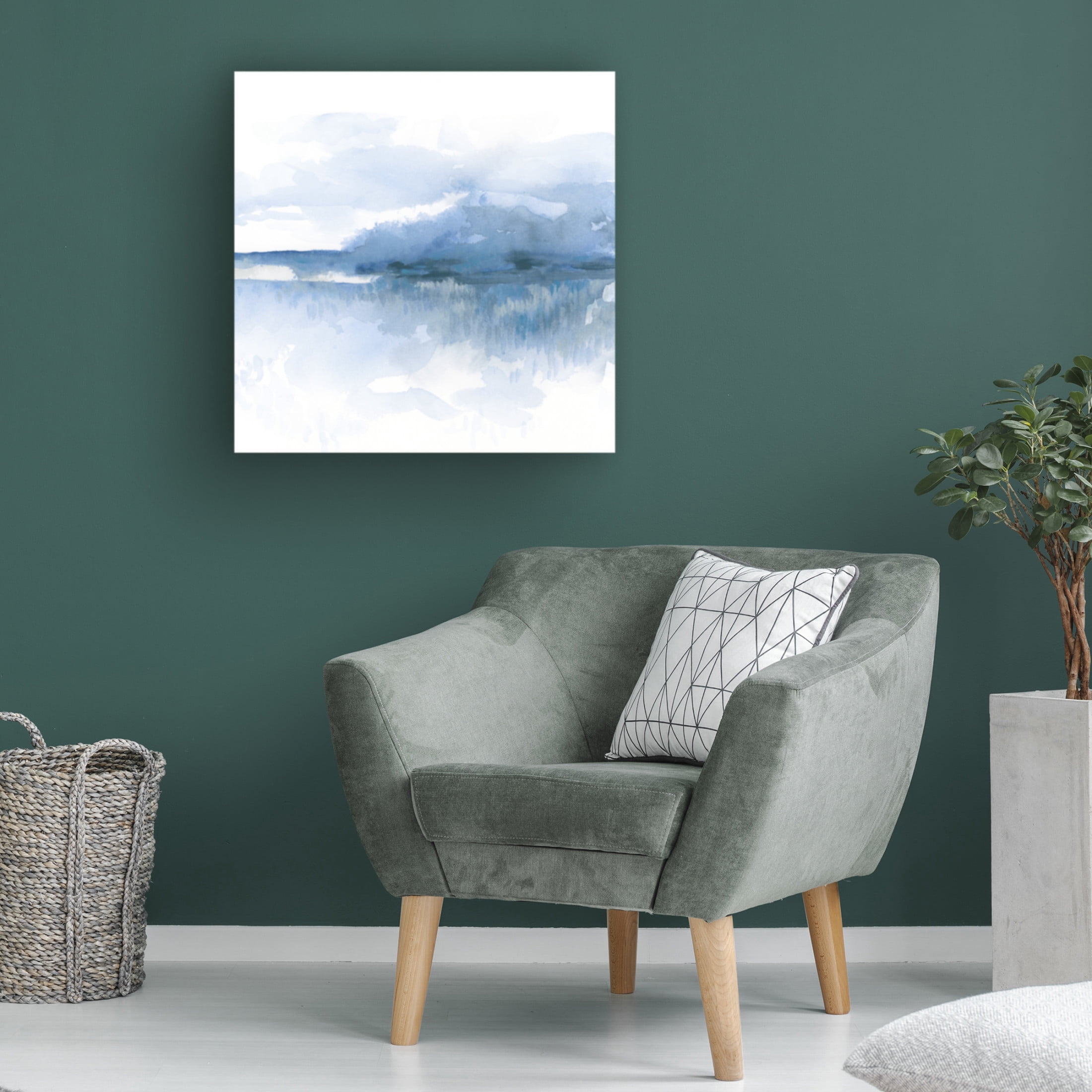 Trademark Fine Art June Erica Vess  Blue Mist Marsh II Canvas Wall Art