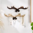 thumbnail image 2 of OIUR Nordic Vintage Deer Horn Decor Hook Wall Hanging Clothes Hats Hook Strong Load-bearing Easy to Install Multipurpose Hanger Hook, 2 of 7