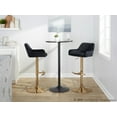 thumbnail image 2 of LumiSource Gold Metal, Black Velvet Daniella Adjustable Barstool - Set of 2, 2 of 6