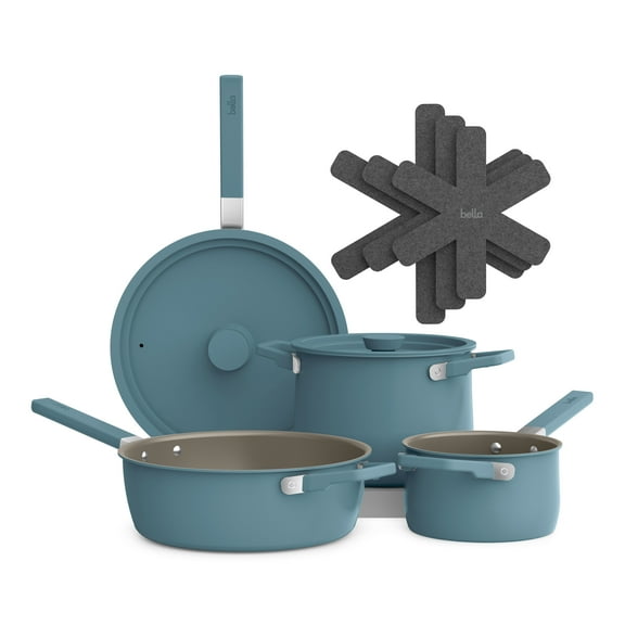 bella 9-Piece Cookware Set, Fits-anywhere™ Kitchenware, Surf