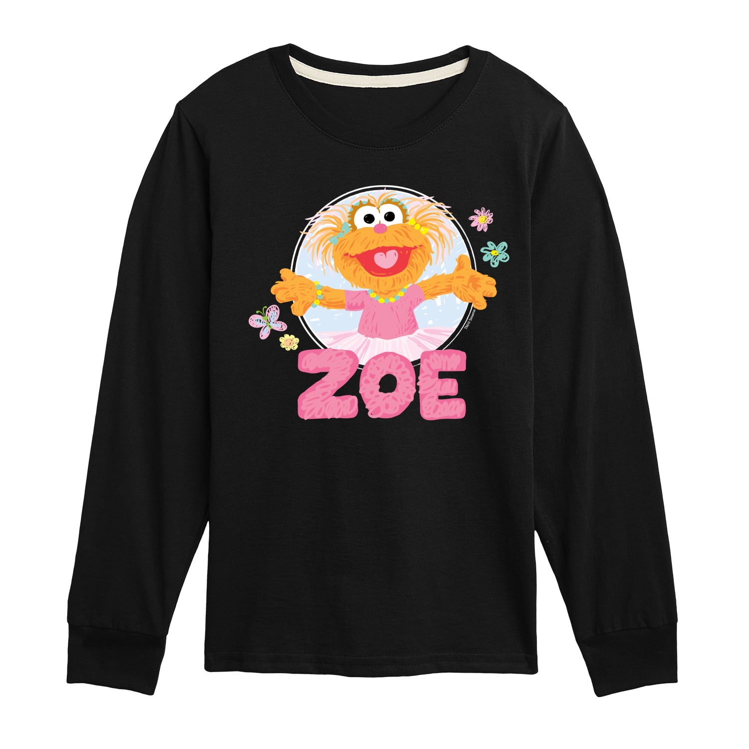Sesame Street - Zoe Scribble - Toddler and Youth Long Sleeve T-Shirt