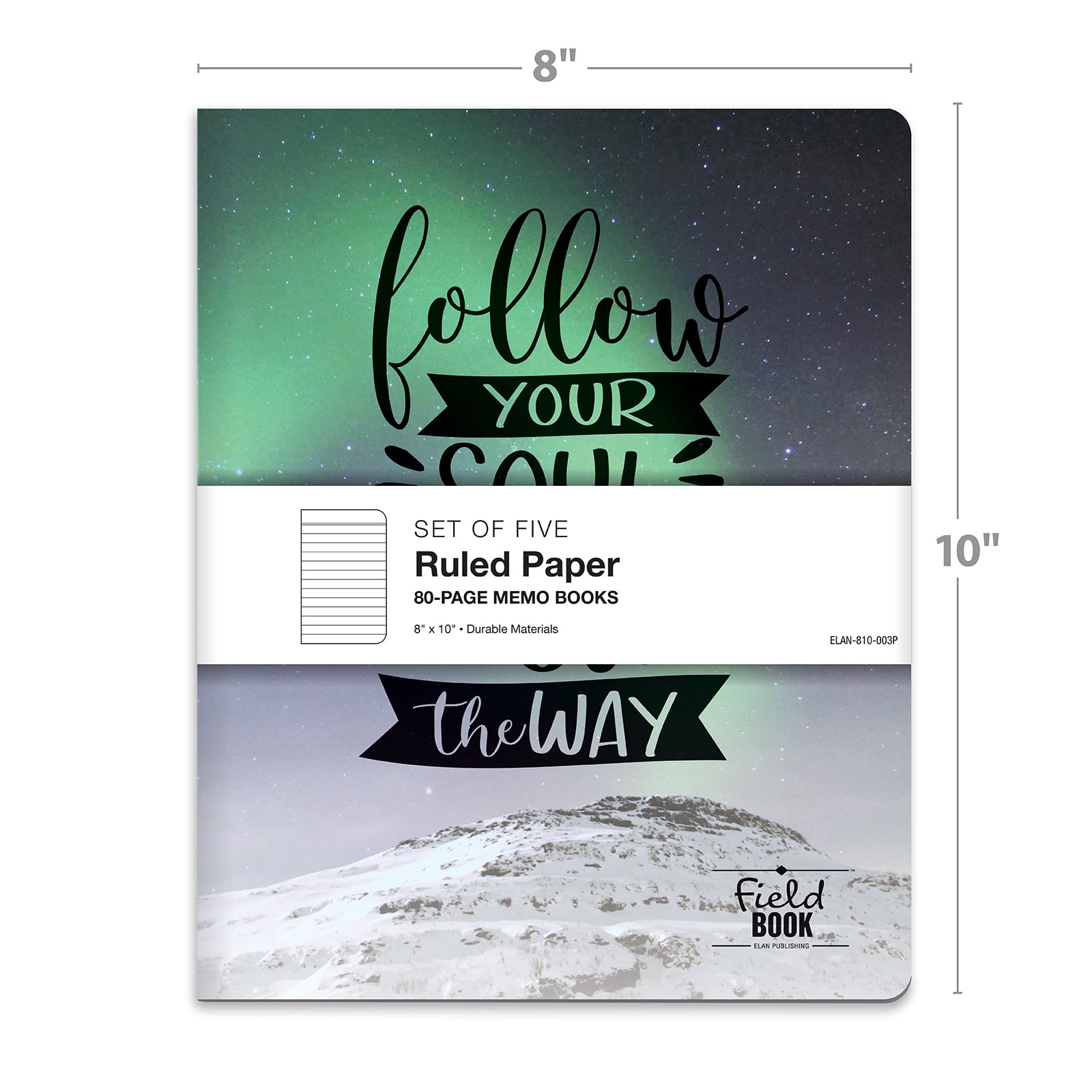 8 x 10 Field Book Set - Line Text / Combo Photo Inspiration Covers