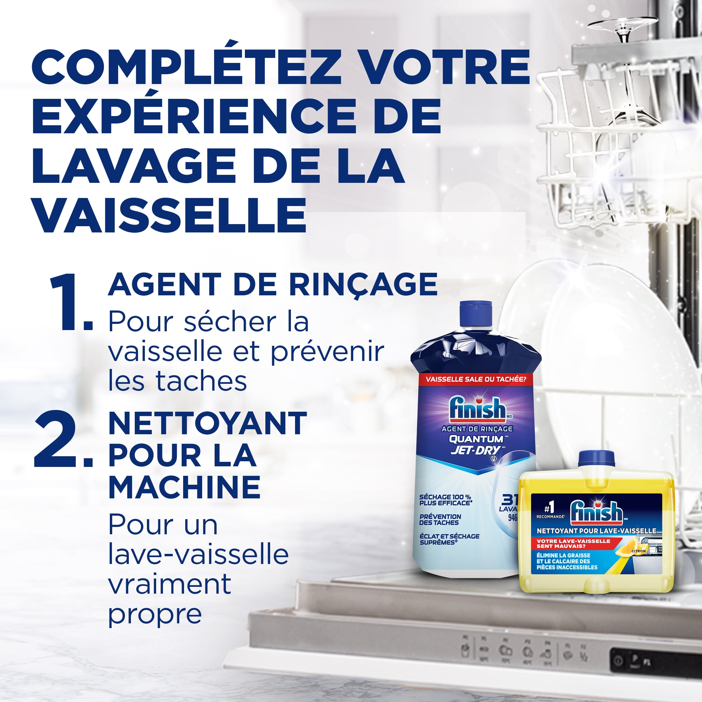 Finish® Quantum Ultimate® Dishwasher Detergent Pods, No Pre Rinse needed, for Deep Clean & Sparkling Shine, 82 Tabs