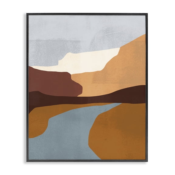 Stupell Industries Modern Abstract Canyon Road Landscape Black Framed Giclee Art, 24 x 30, by Victoria Borges