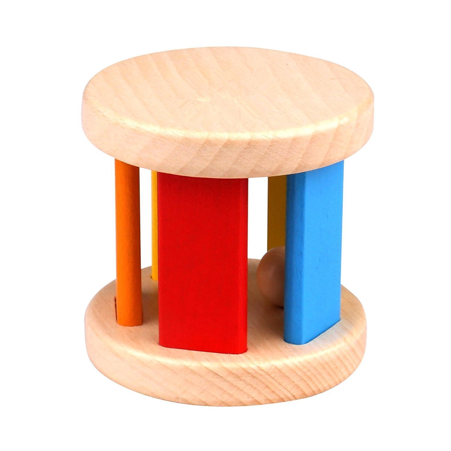 wooden rolling rattle