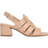 EASY STREET Womens Yellow Adjustable Woven Ankle Strap Cushioned Evolve Ingrid2 Square Toe Block Heel Dress Sandals Shoes M