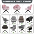 thumbnail image 6 of Xoenoiee Butterfly Cherry Blossom Print Curved Back Dining Chair Covers with Arms Bar Stool Covers with Armrest Reusable Modern Accent Vanity Chair Slipcover with Elastic Bottom, Easy to Install, 6 of 7