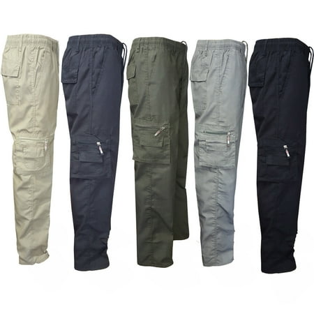 Men Pants Man Stretchy Summer Cargo Combat 7 Pockets Lightweight Work Pants (Best Stretchy Work Pants)