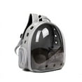 thumbnail image 1 of Mochila transportadora para gatos, transpirable, transparente, impermeable, portátil, con cápsula espacial, para gatos, gatitos, cachorros, color gris, 1 of 12