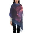 thumbnail image 4 of Cauagu Red And Blue Fire Dragon Print Women Wrap Shawl tassels Scarves Retro Scarf 77.6"X28.3", 4 of 8