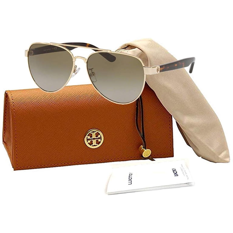 Tory Burch TY6070 32729A 57M Shiny Light Gold Metal/Dark  display picture 2