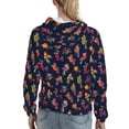 thumbnail image 7 of Daiia Colorful Birds Pattern Women's Fashion Hoodies & Sweatshirts with Kangaroo Pocket Hooded Sweatshirt with Eye-catching Drawstrings-XX-Large, 7 of 7