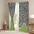 thumbnail image 3 of Homewish Fashion Abstract Artwork Curtains Pack of 2 (42x84 Each), Chic Stripe Waves Curtains Blackout, Teens Adult Men Women Bedroom Curtains, Curtains and Drapes Room Decor, 3 of 5